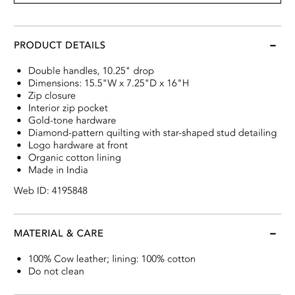 TED BAKER Piscale Quilted Leather Studded Tote - Picture 6 of 16